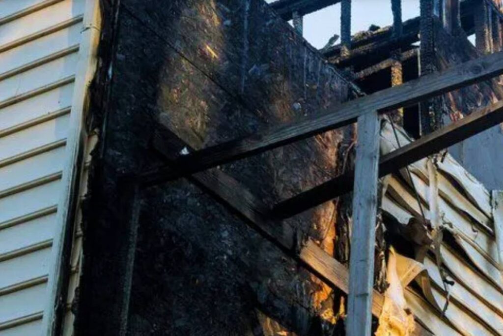 fire and smoke damage in home